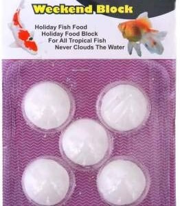 TOYAA Weekend Block Holiday Fish Food, Holiday Food Block , for All Tropical Fish , Never Clouds The Water - (5pcs in 1 )